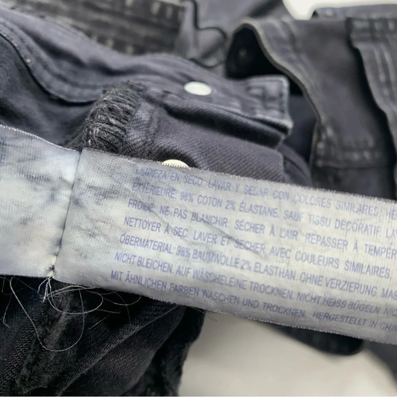 Forever 21 Denim Overalls Women 30 Black Fade Bib Pocket Y2K Western Retro Boho - Picture 9 of 12